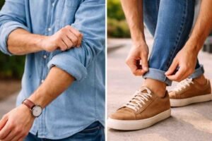 Rolling Sleeves Or Cuffing Pants